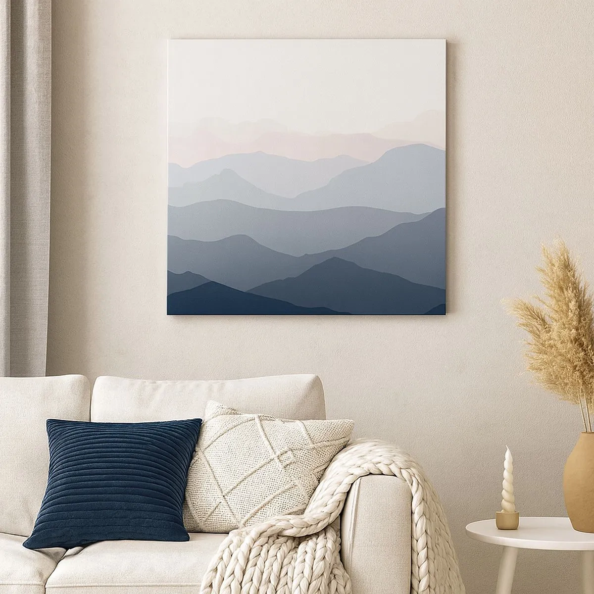 Obraz na płótnie - Fale gór - 30x30 cm