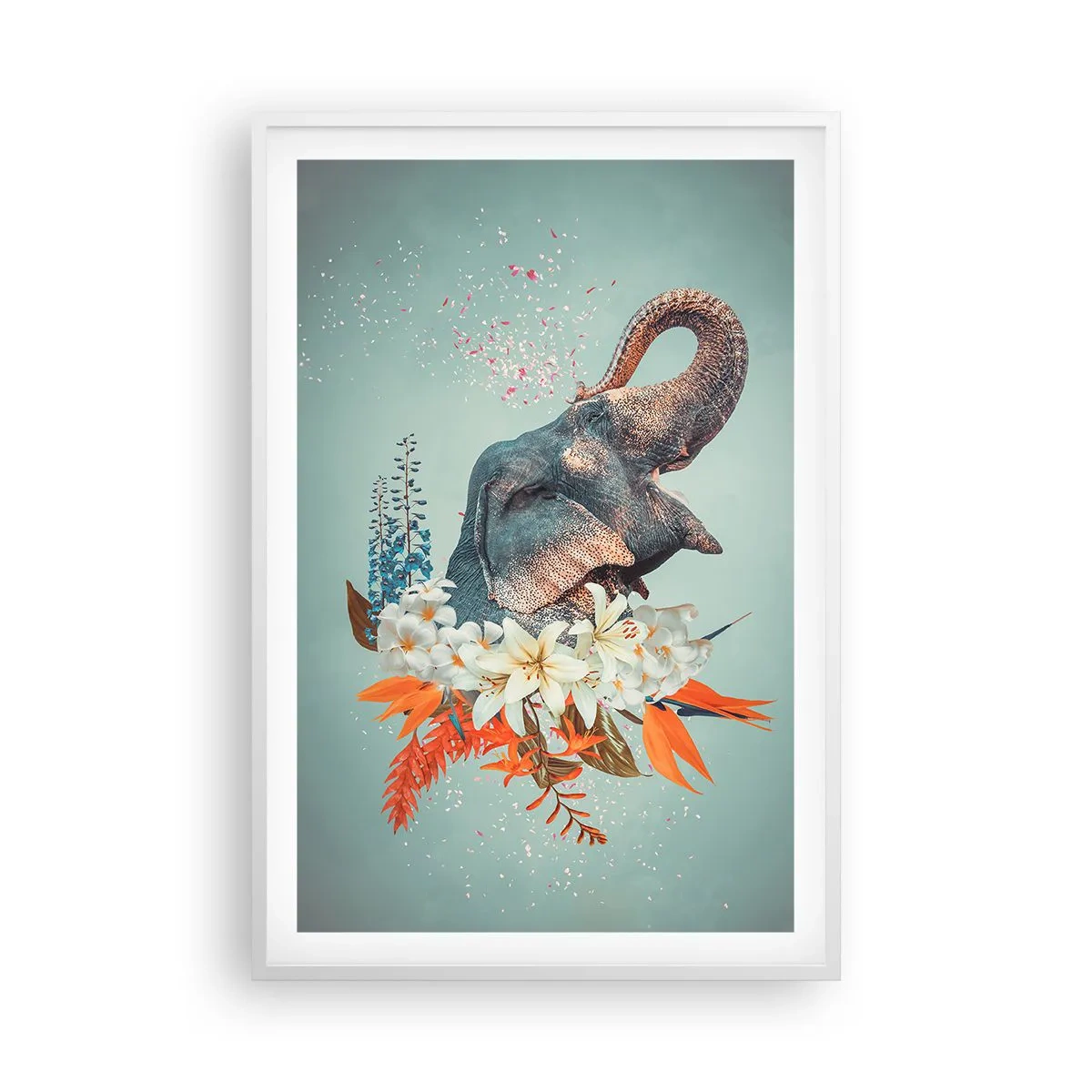Plakat w białej ramie - Ryk radości - 61x91 cm