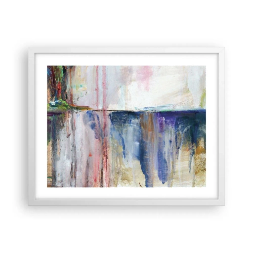 Plakat w białej ramie - Barwne wrażenia i skojarzenia - 50x40 cm