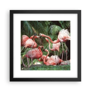 Plakat w czarnej ramie - Popołudniowe ploteczki - 30x30 cm