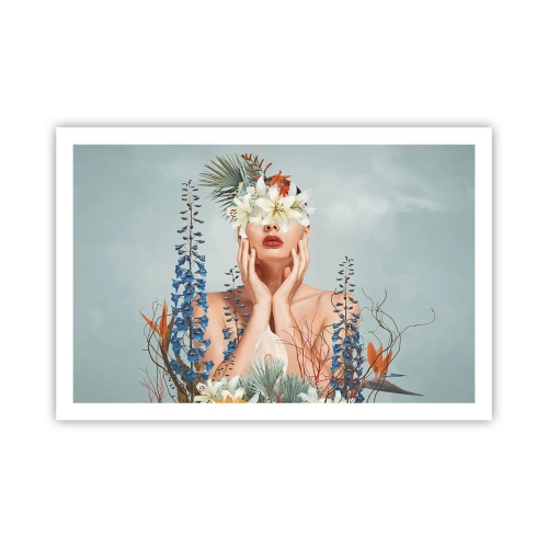 Plakat - Kobieta – kwiat - 91x61 cm
