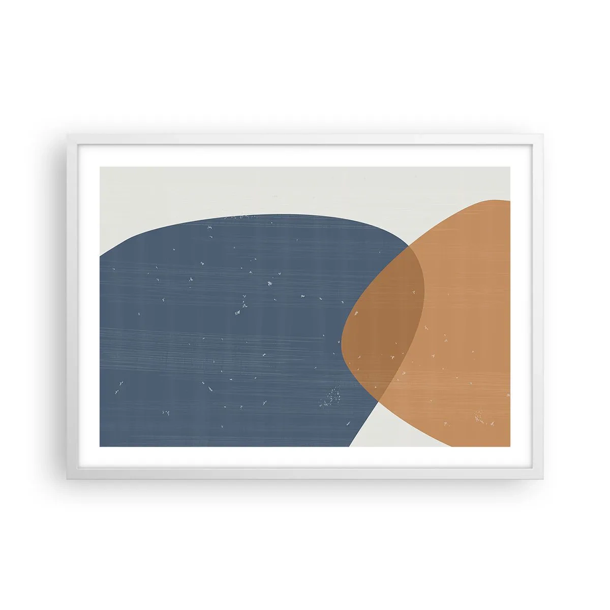 Plakat w białej ramie - Owale i wpływy - 70x50 cm