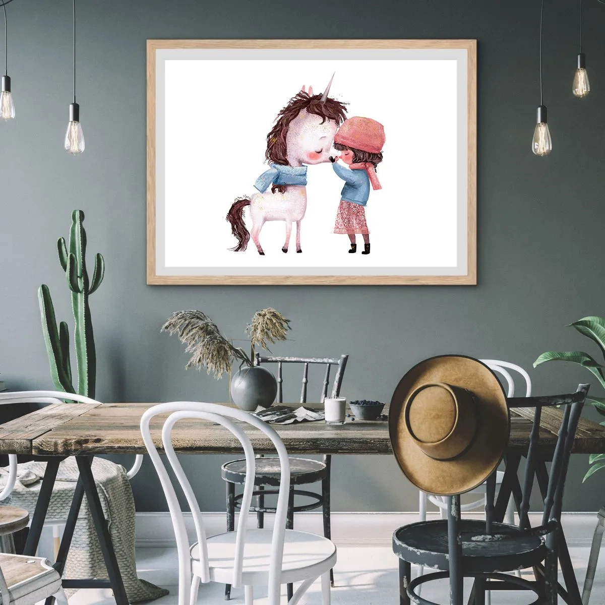 Plakat w ramie jasny dąb - Zimowa opowieść - 70x50 cm