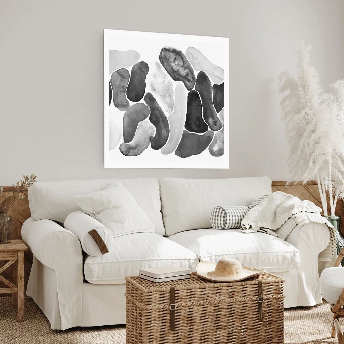 Plakat - Abstrakcja kamienista - 50x50 cm