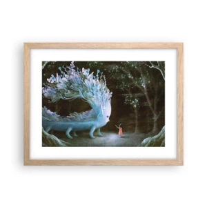 Plakat w ramie jasny dąb - Fantastyczne spotkanie - 40x30 cm