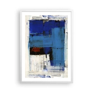 Plakat w białej ramie - Sekret błękitu - 50x70 cm