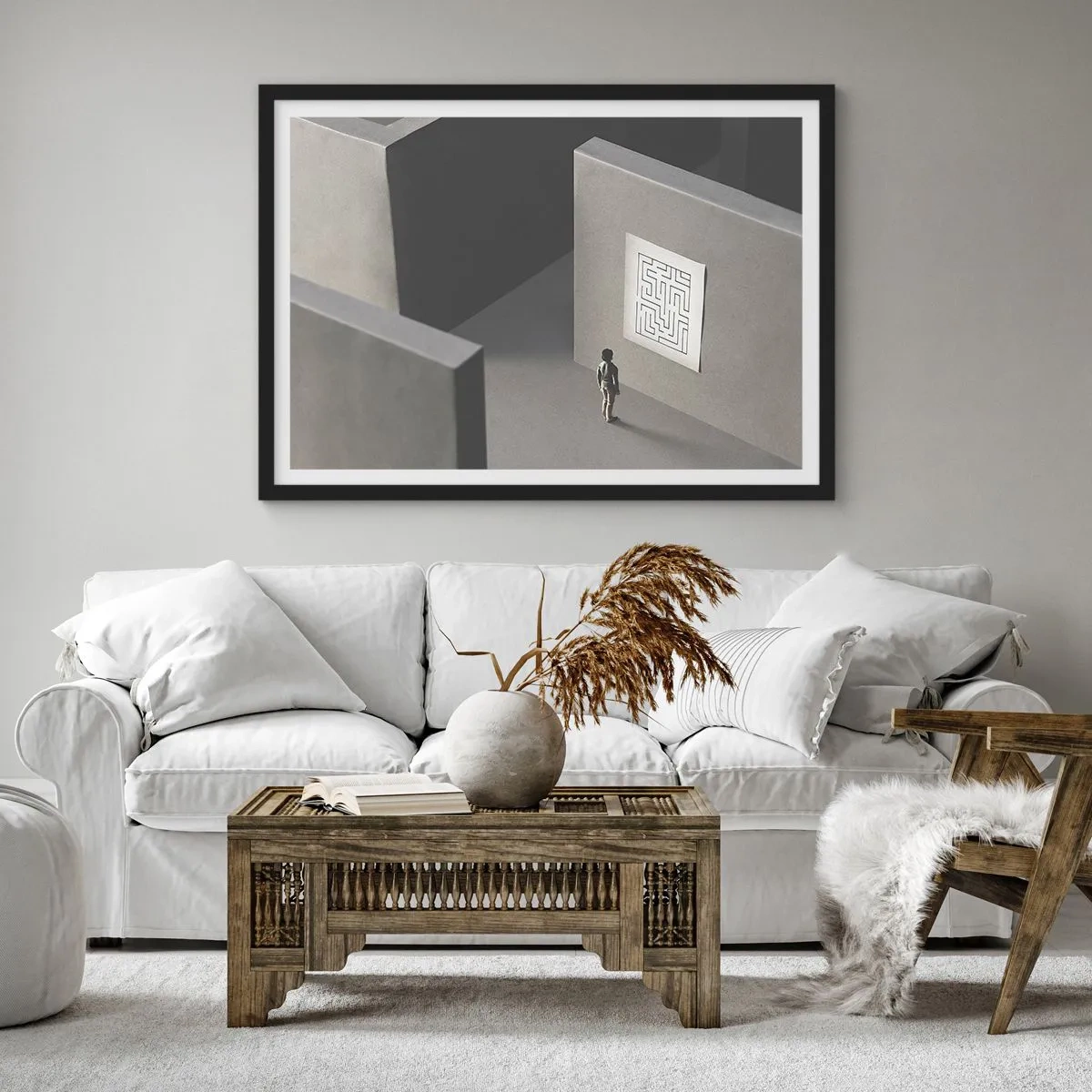Plakat w czarnej ramie - Ale gdzie jestem? - 50x40 cm