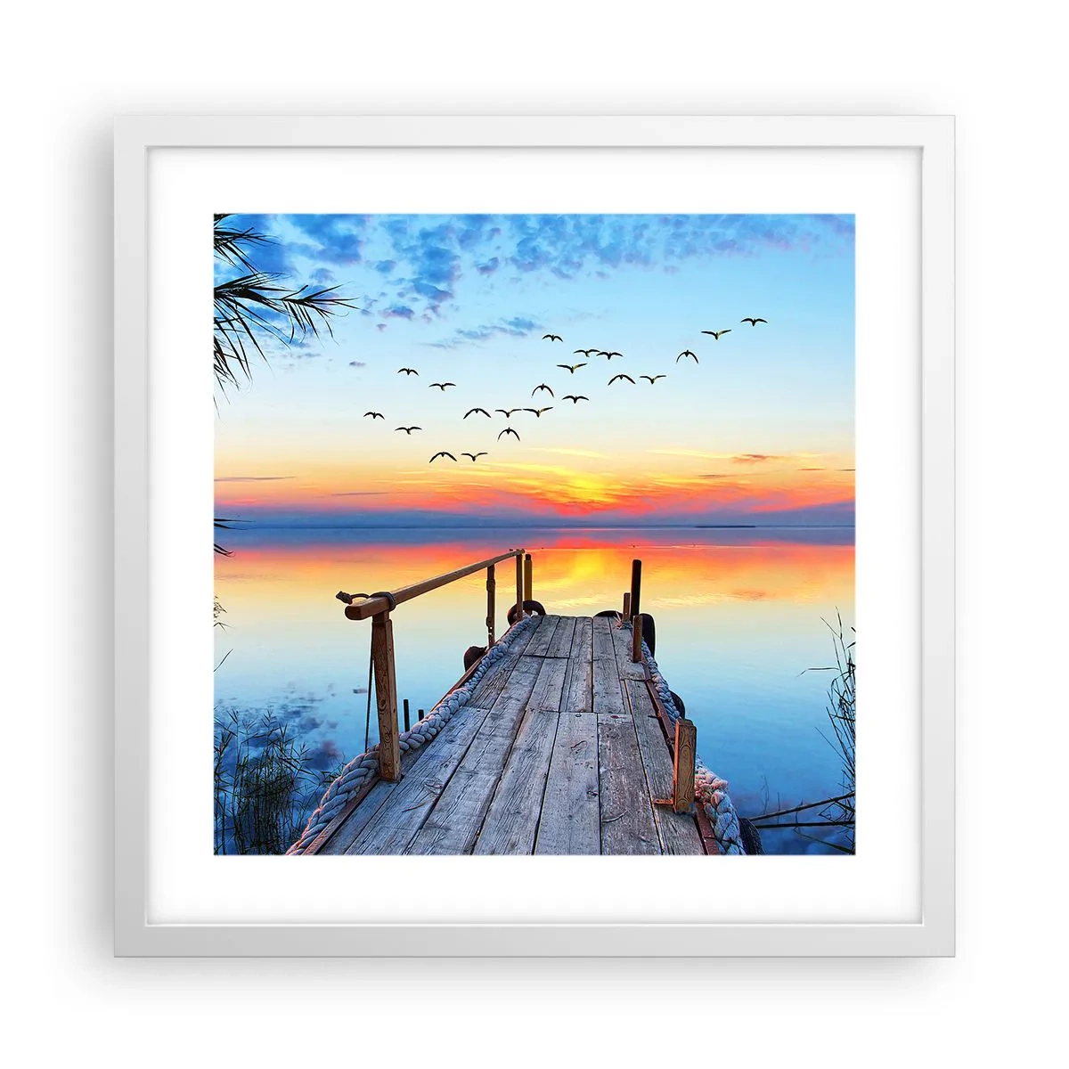 Plakat w białej ramie - Pora wracać… - 40x40 cm