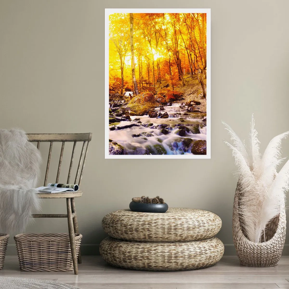 Plakat - Kamienie oprawne w złoto i platynę - 30x40 cm