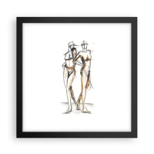 Plakat w czarnej ramie - Studium wdzięku - 30x30 cm