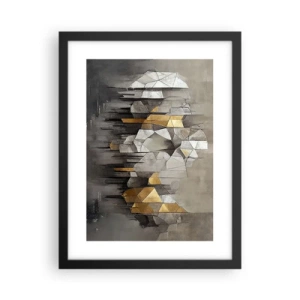 Plakat w czarnej ramie - Kompozycja z lodu i światła - 30x40 cm