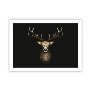 Plakat - Kubistyczny jeleń - 70x50 cm