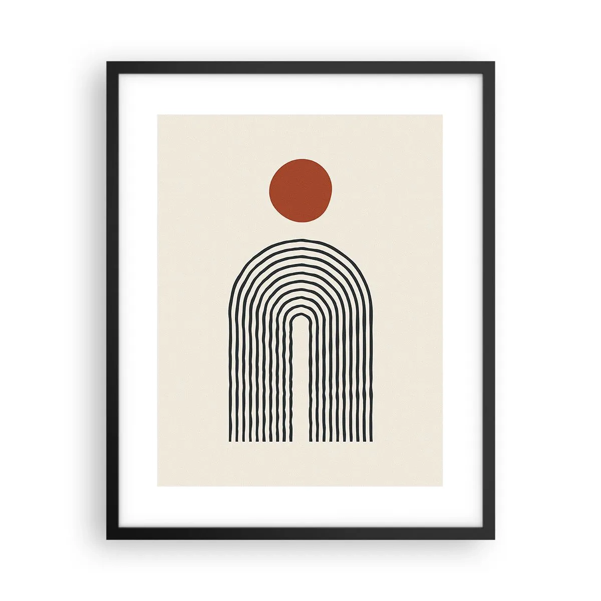 Plakat w czarnej ramie - Magnetyzm kształtów i barw - 40x50 cm