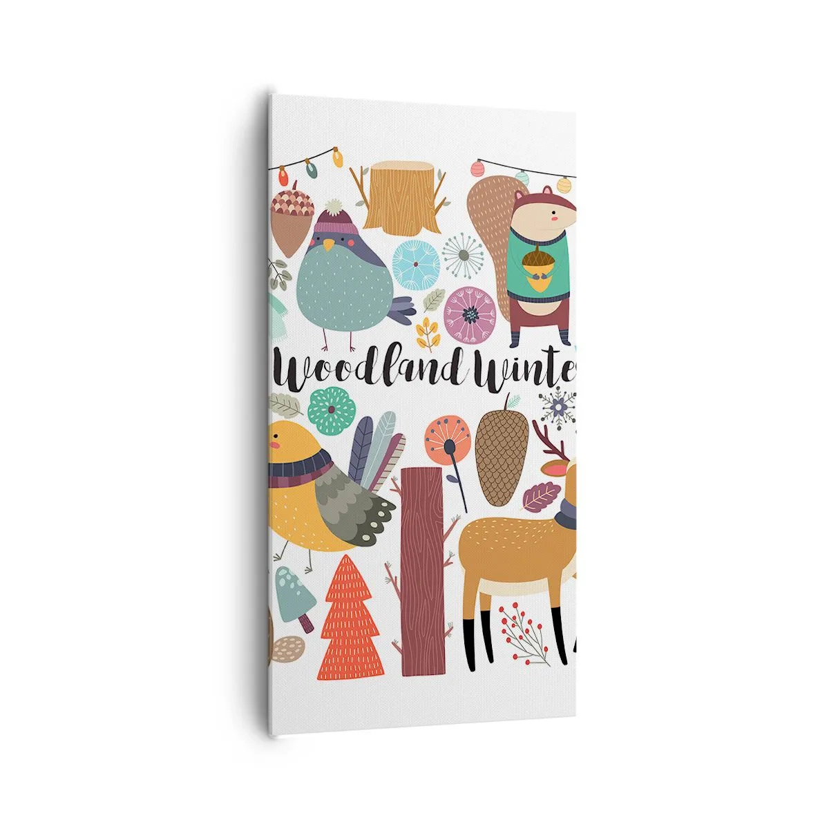 Obraz na płótnie - Bajkowe święta w lesie - 65x120 cm