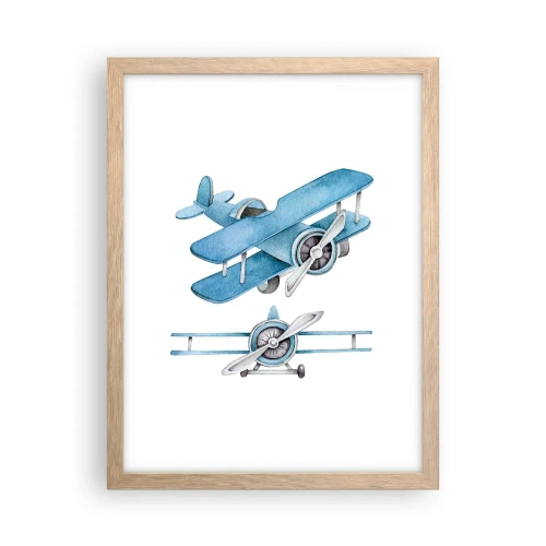 Plakat w ramie jasny dąb - Urodzony zwycięzca - 30x40 cm