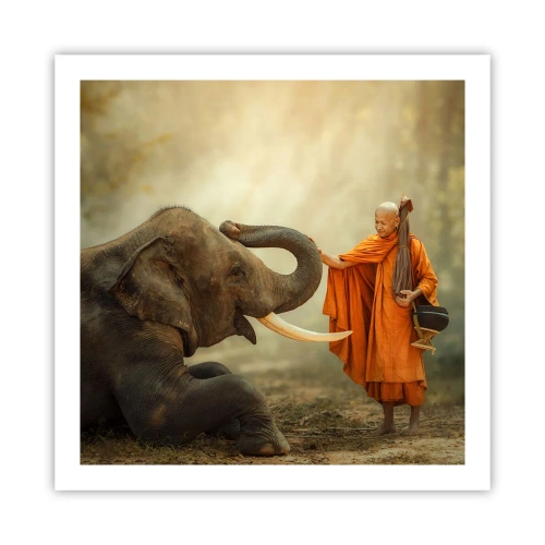 Plakat - Spotkanie w podróży - 60x60 cm