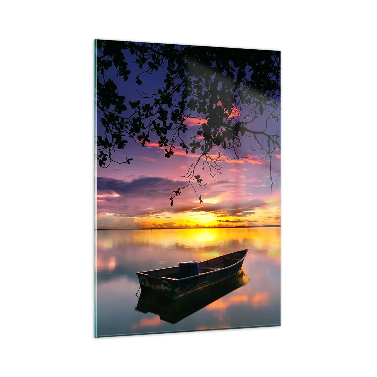 Obraz na szkle - Zdajesz się wisieć w środku niebokręga… - 50x70cm - "Zdajesz się wisieć w środku niebokręga…" - Nowoczesna dekoracja ścienna do salonu, kuchni i sypialni ARTTOR