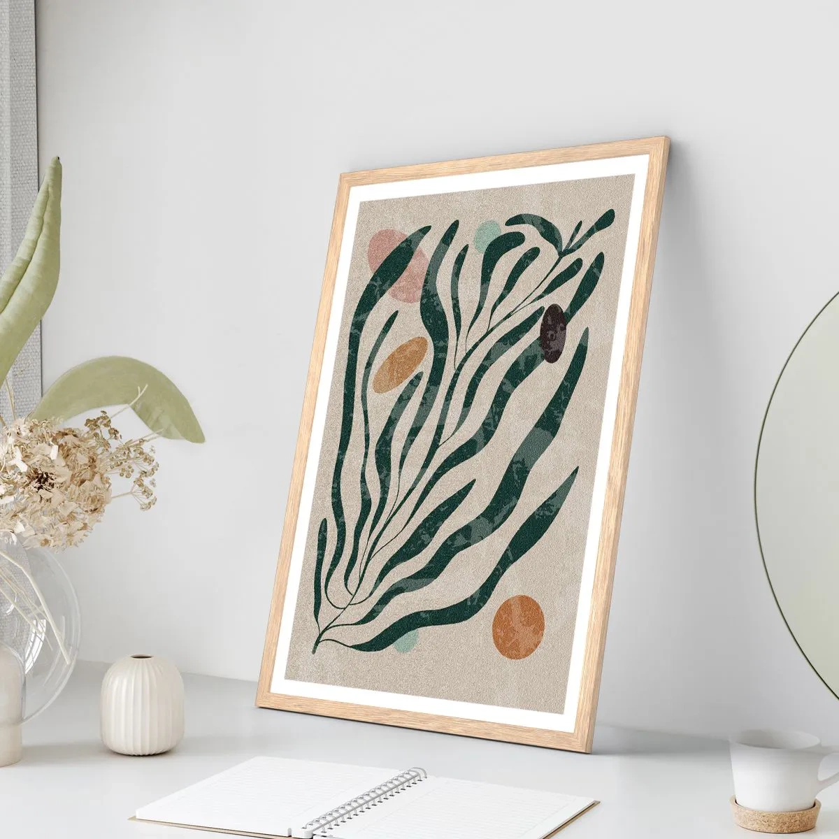 Plakat w ramie jasny dąb - Pośród zieleni - 61x91 cm