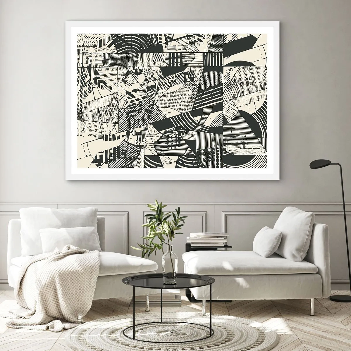 Plakat w białej ramie - Dynamika współczesności - 40x30 cm