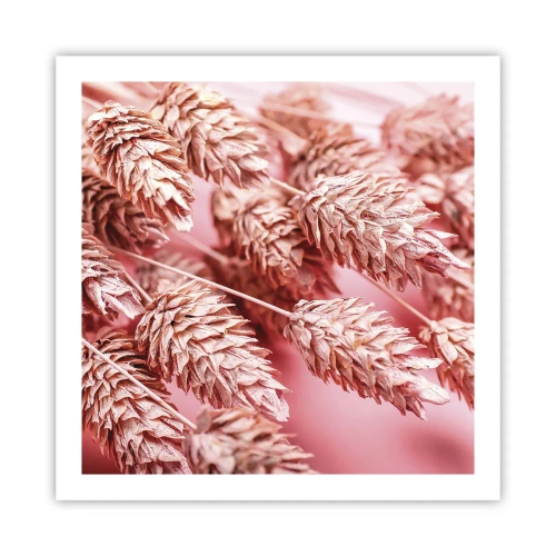 Plakat - Kwietna kaskada w różu - 60x60 cm