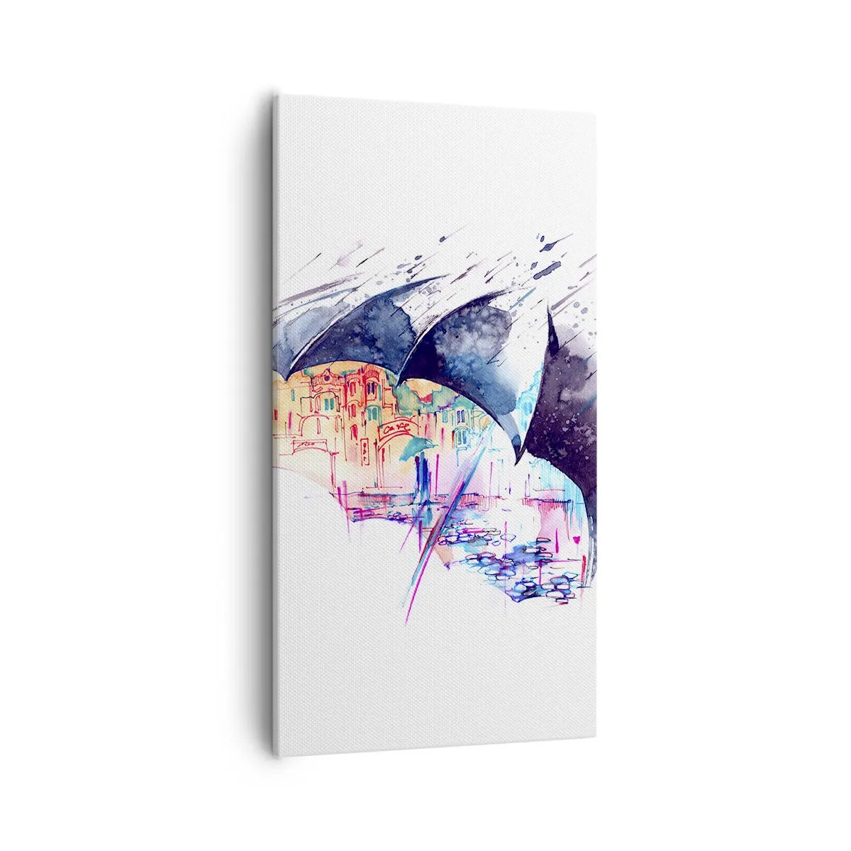 Obraz na płótnie - Spacer w deszczu - 55x100 cm