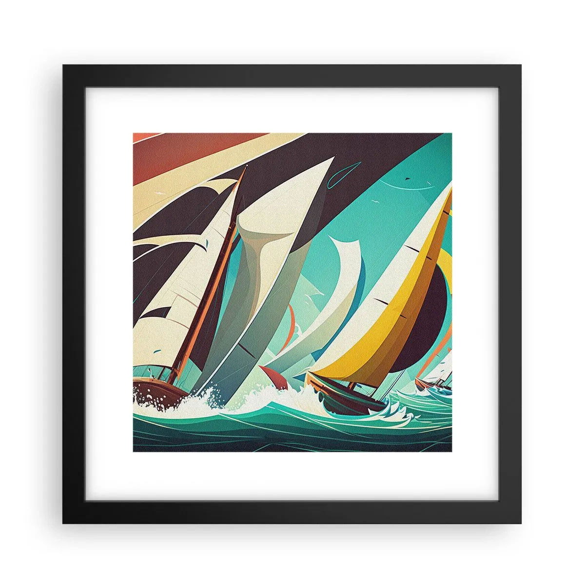 Plakat w czarnej ramie - Z żywiołami za pan brat - 30x30 cm