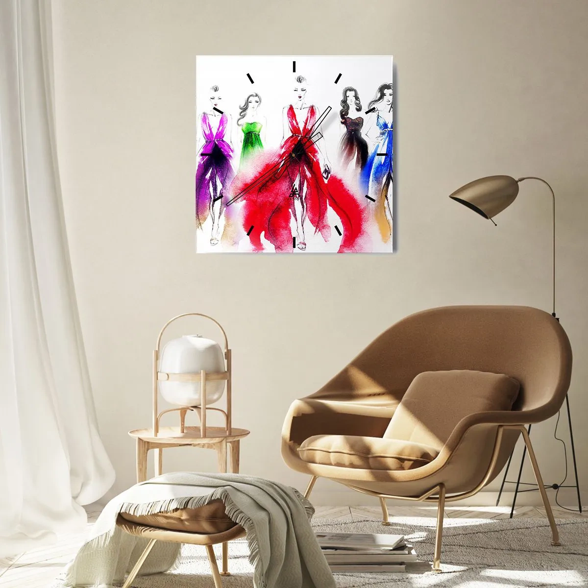 Zegar ścienny - Nastroje na stroje - 40x40 cm