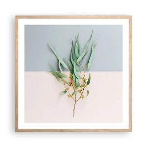 Plakat w ramie jasny dąb - Pastelowa subtelność - 60x60 cm