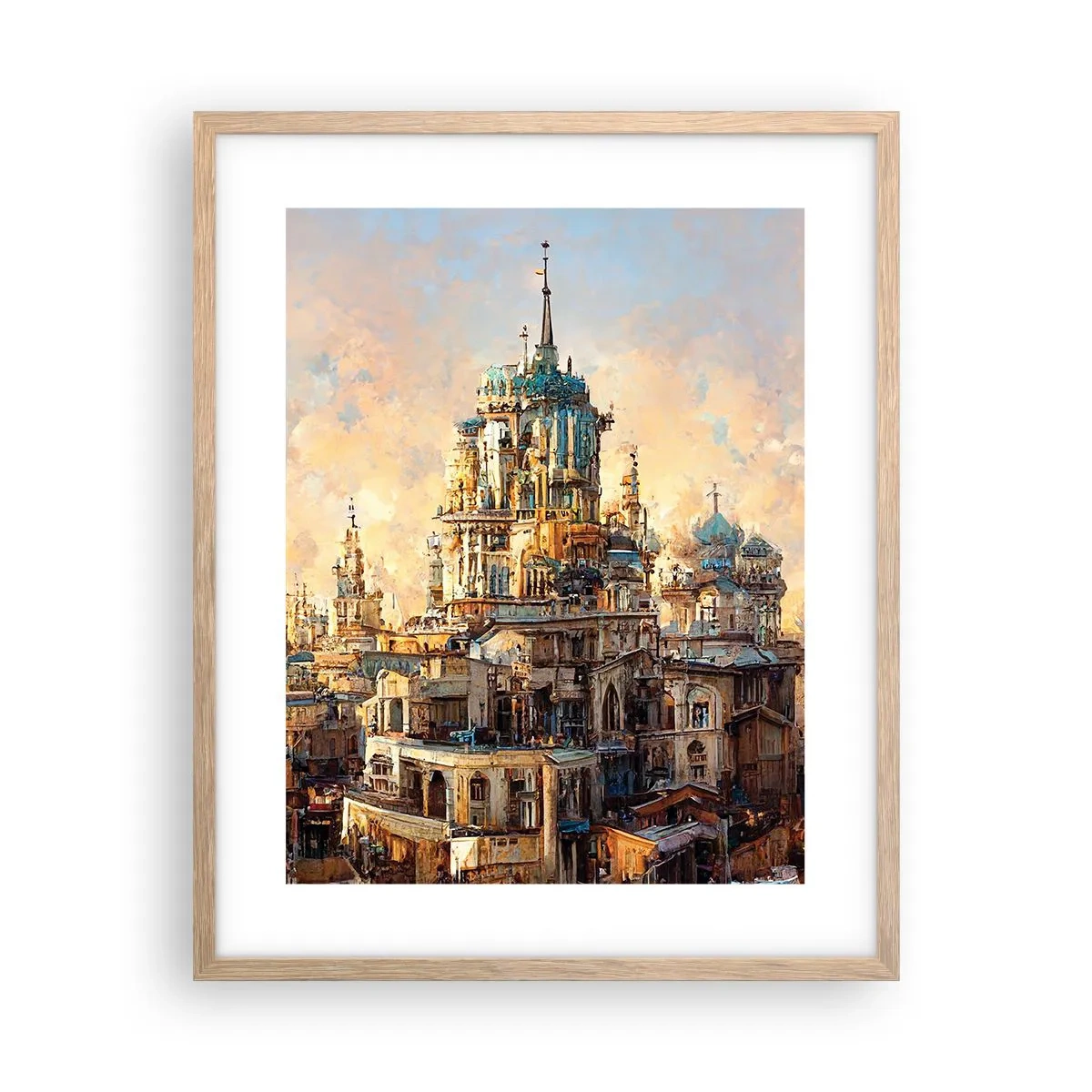 Plakat w ramie jasny dąb - Miasto miast - 40x50 cm