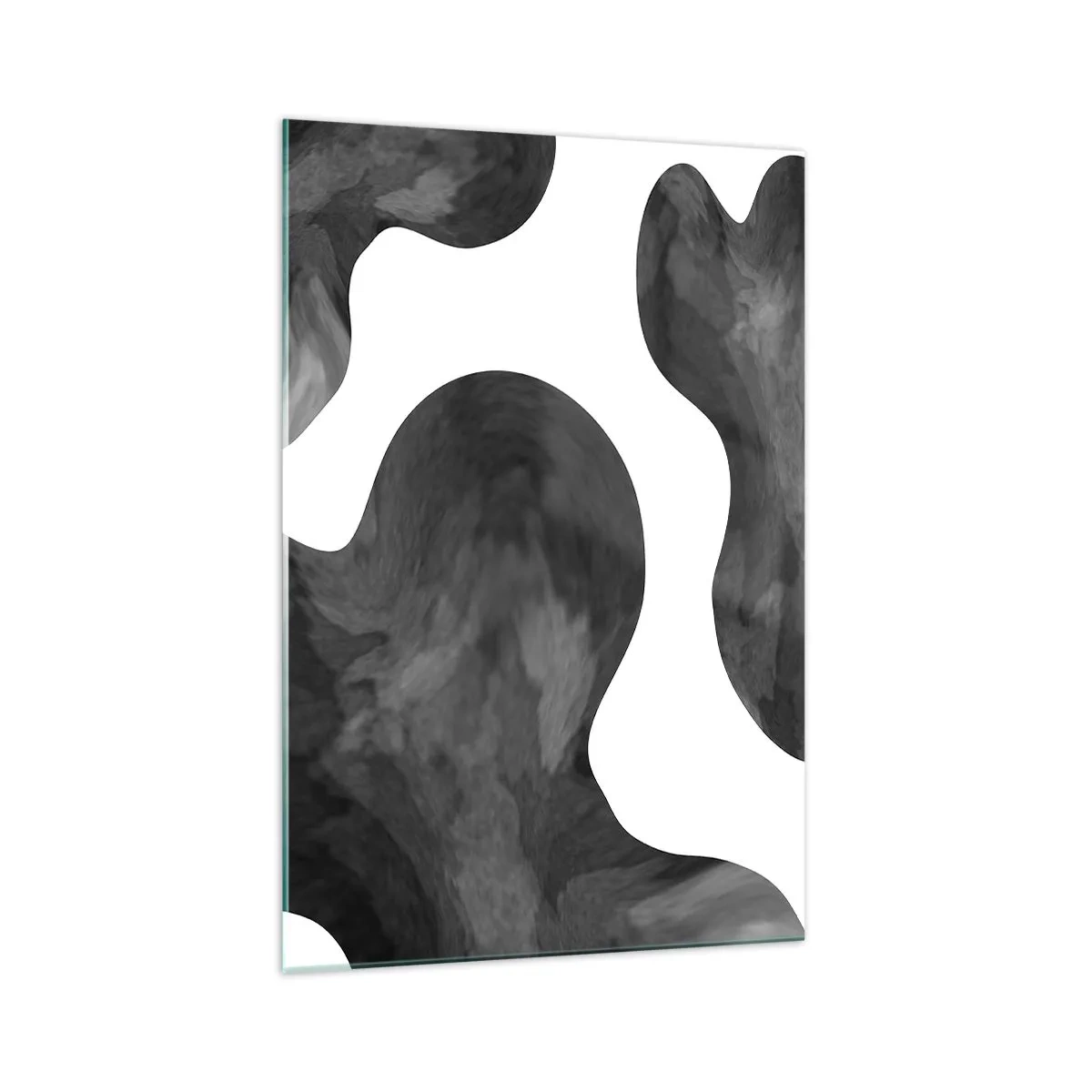 Obraz na szkle - Abstrakcyjny wzór w odcieniach szarości i bieli - 70x100cm - Droga Mleczna - Nowoczesna dekoracja ścienna do salonu i sypialni ARTTOR