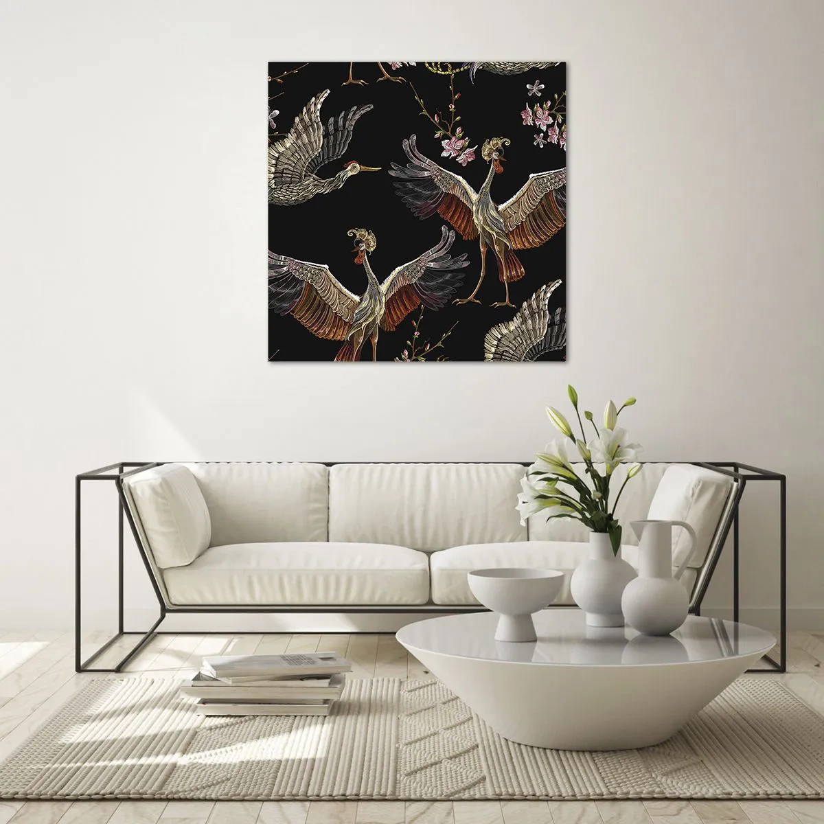 Obraz na szkle - Baśniowy ptak - 70x70 cm