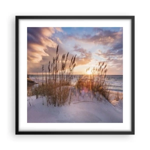 Plakat w czarnej ramie - Pożegnanie słońca i wiatru - 50x50 cm