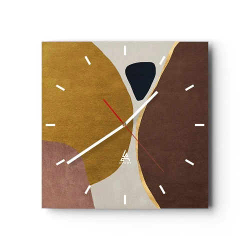 Zegar ścienny - Abstrakcja – miejsce w przestrzeni - 40x40 cm