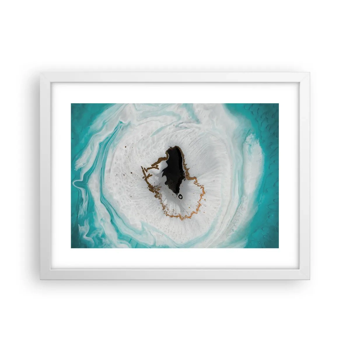 Plakat w białej ramie - Wniknąć do wnętrza - 40x30 cm