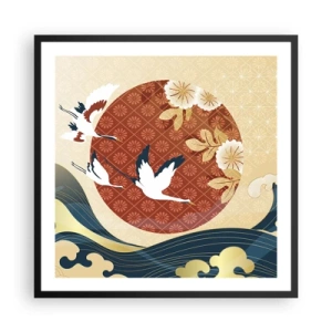Plakat w czarnej ramie - Japońska baśń - 60x60 cm