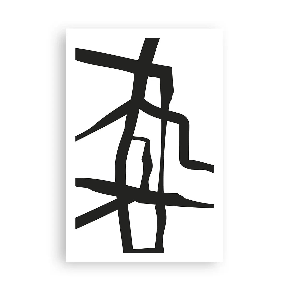 Plakat - Czarno-biała konstrukcja - 61x91 cm