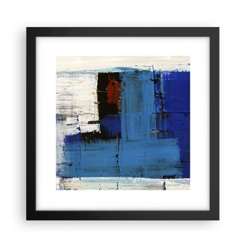 Plakat w czarnej ramie - Sekret błękitu - 30x30 cm