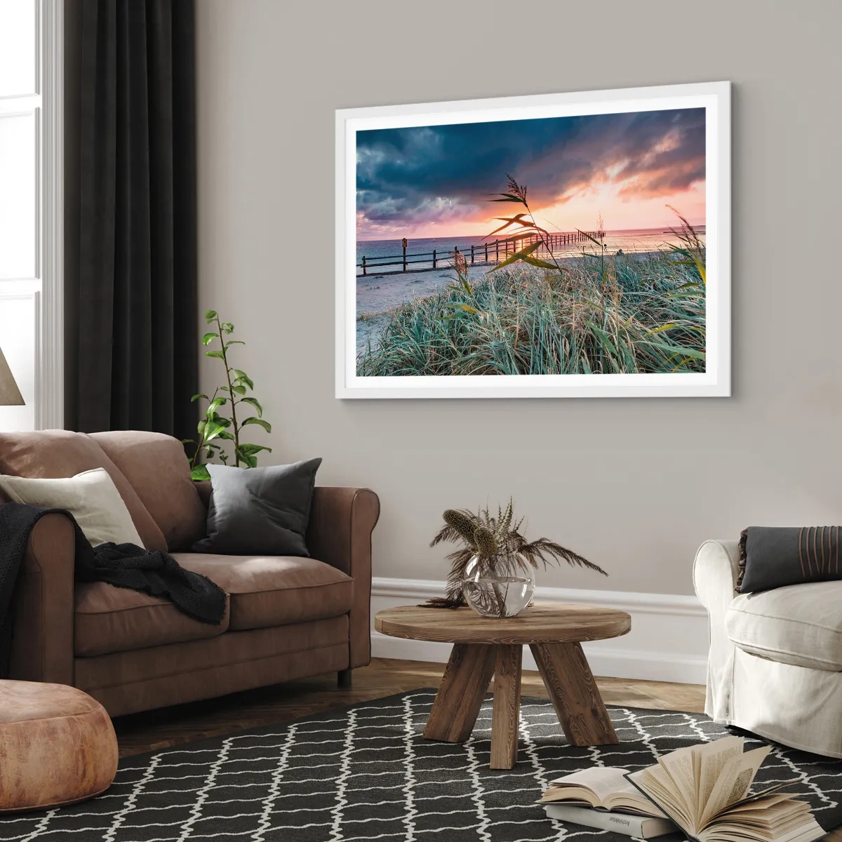 Plakat w białej ramie - Nie przemija z wiatrem - 50x40 cm