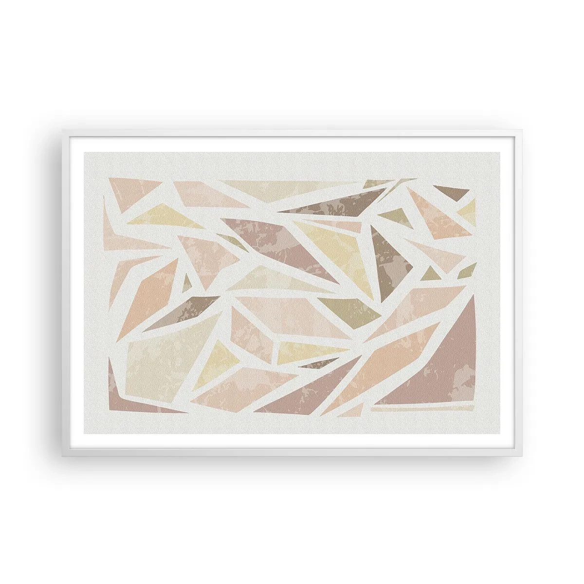Plakat w białej ramie - Kompozycja witrażowa - 100x70 cm