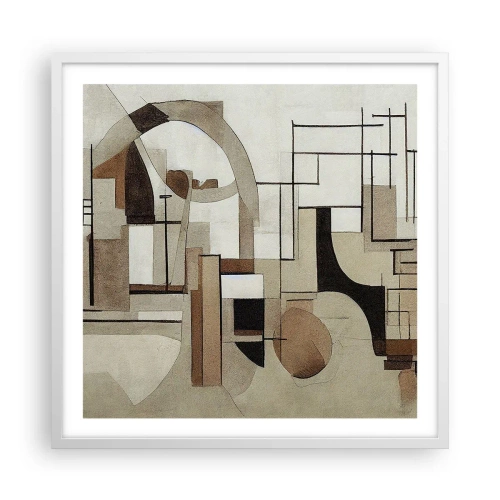 Plakat w białej ramie - Pejzaż miejski 2.0 - 60x60 cm