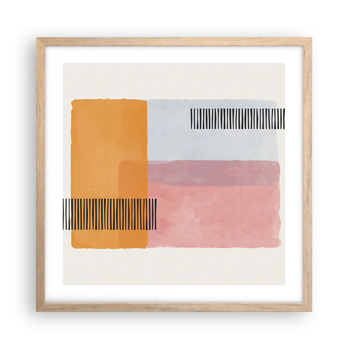 Plakat w ramie jasny dąb - Z kąta w kąt - 50x50 cm