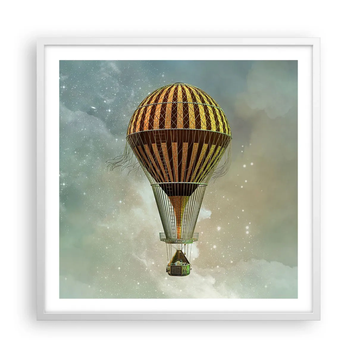 Plakat w białej ramie - Pionierskie loty - 60x60 cm