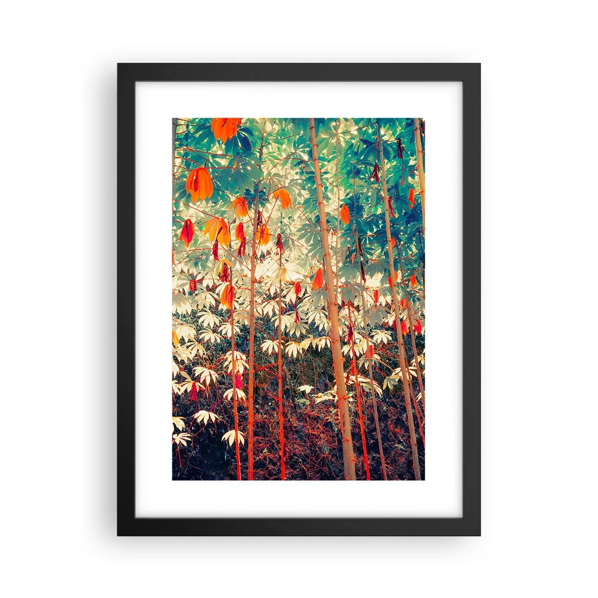 Plakat w czarnej ramie - Tajemne życie liści - 30x40 cm