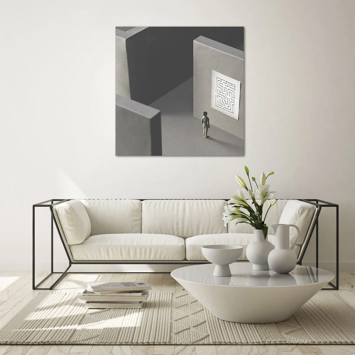 Obraz na szkle - Ale gdzie jestem? - 60x60 cm
