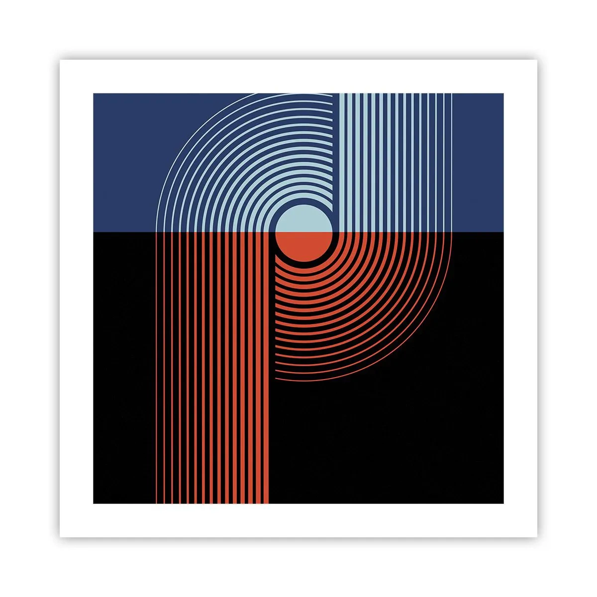 Plakat - W geometrycznym uścisku - 50x50 cm