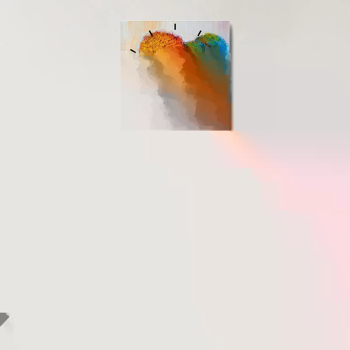 Zegar ścienny - Kępa rzęsistych barw - 40x40 cm