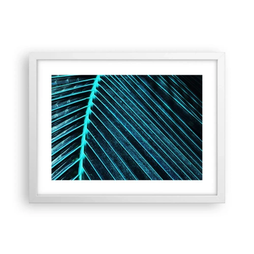 Plakat w białej ramie - Faktura zieleni - 40x30 cm
