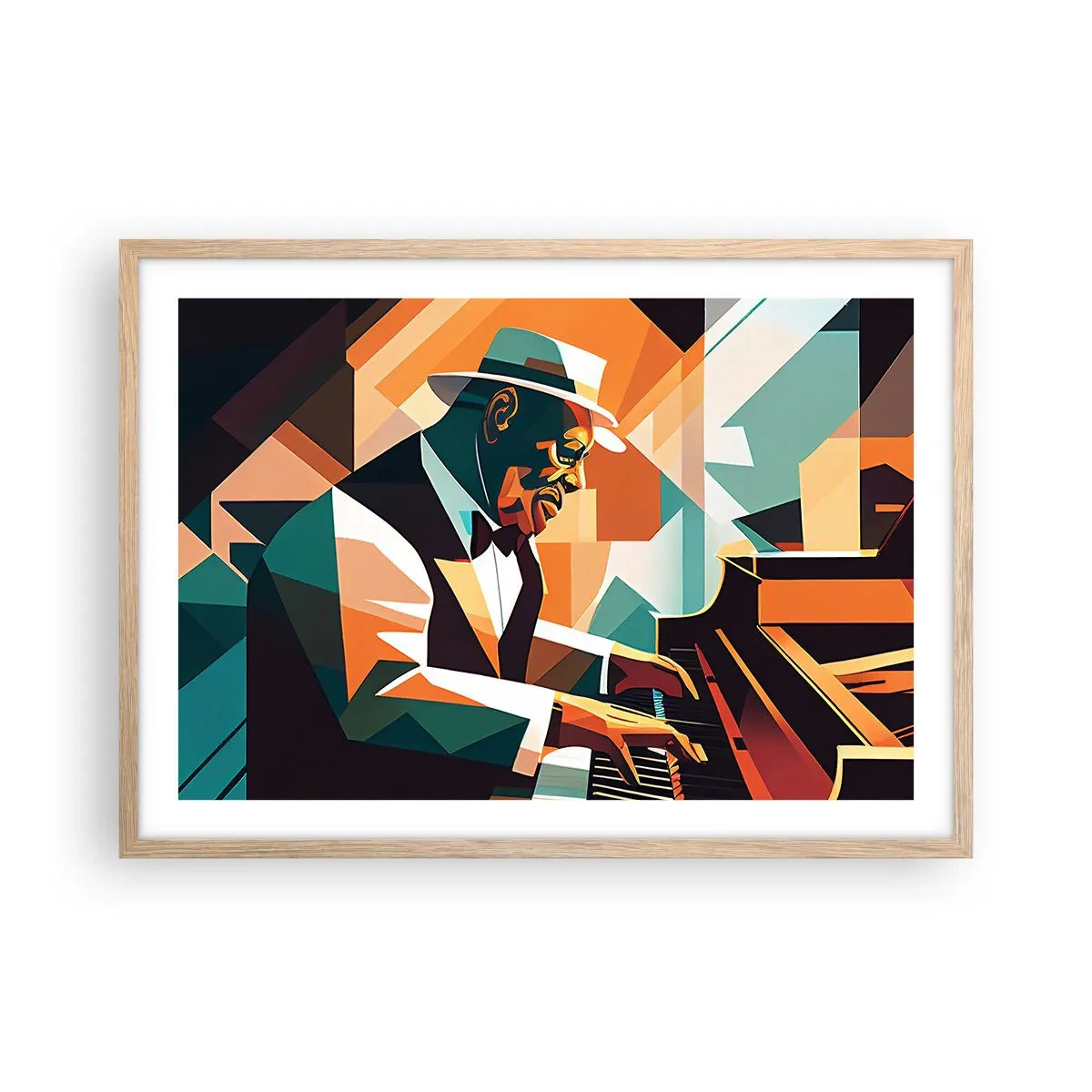 Plakat w ramie jasny dąb - Cały ten jazz - 70x50 cm