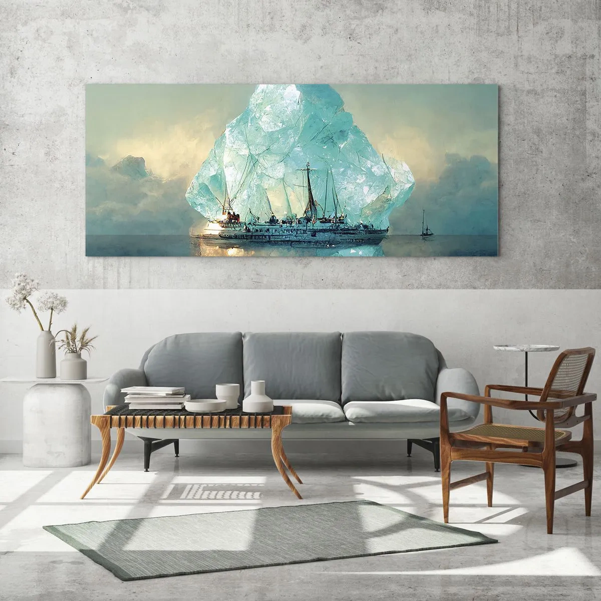 Obraz na szkle - Arktyczny brylant - 100x40 cm