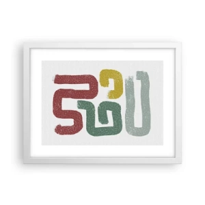 Plakat w białej ramie - W nieznanym języku - 40x30 cm